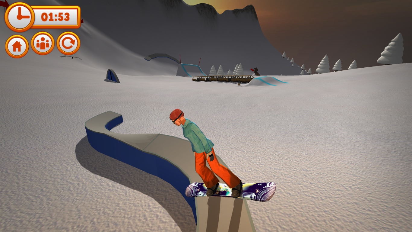 4 Player Split Screen In Mad Snowboarding