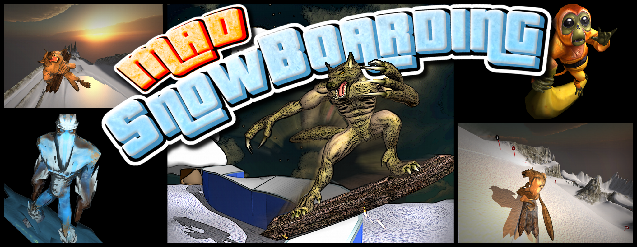 4 Player Split Screen In Mad Snowboarding