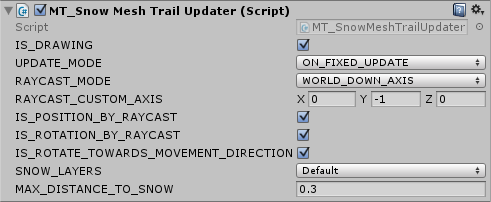 MeshTrailRenderer Inspector