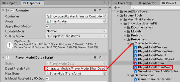 Snowboard Game Starter Pack (Template) - Add your custom character